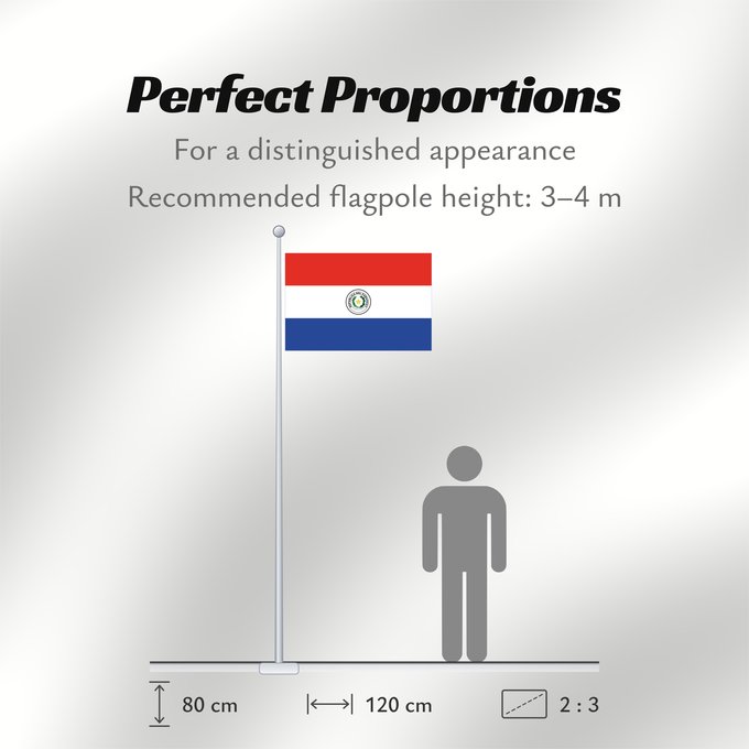 Flag Proportions: Paraguay Paraguay obverse علم باراغواي پرچم پاراگوئه روی پرچم Флаг Парагвая