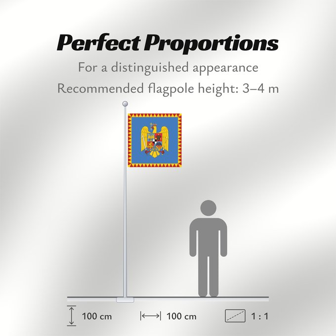Flag Proportions: Royal standard of Romania Crown Prince 1922 model