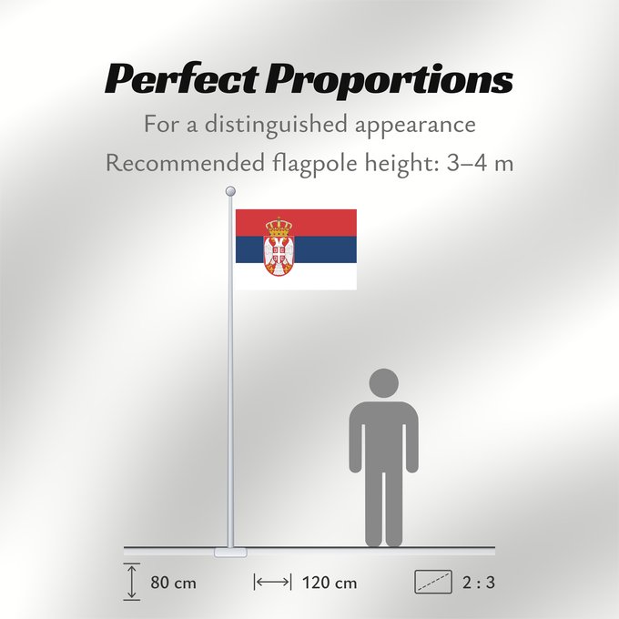 Flag Proportions: Civil Flag of Serbia	Civil flag of Serbia	Serbie	Serbia	Serbien	Narodna zastava Srbije	Nemzeti zászló szerbia	Srbská národná vlajka	Kombëtar i Serbisë