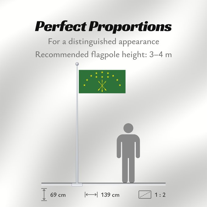 Flag Proportions: Adygea Adygea, Russia Adige República de Adiguesia Republik Adygeja Repubblica di Adygea Флаг Адыгеи Прапор Адигеї