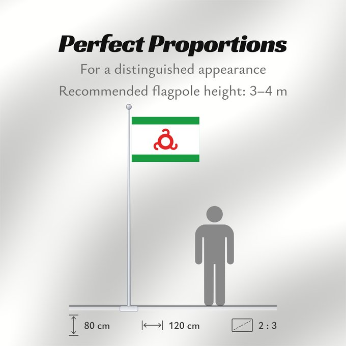 Flag Proportions: Ingushetia	Republic of Ingushetia	Inguschetien	Inguscezia	Флаг Ингушетии