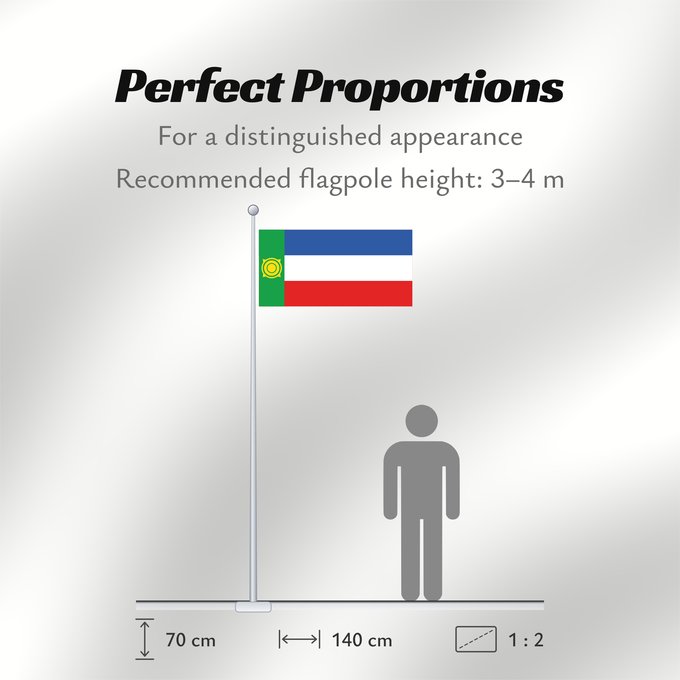 Flag Proportions: Khakassia	Khakassia since 2003. Drawn by Fibonacci	 Khakassie ou République de Khakassie	Jakasia desde el 2003. Hecha por Fibonacci	Chakassien