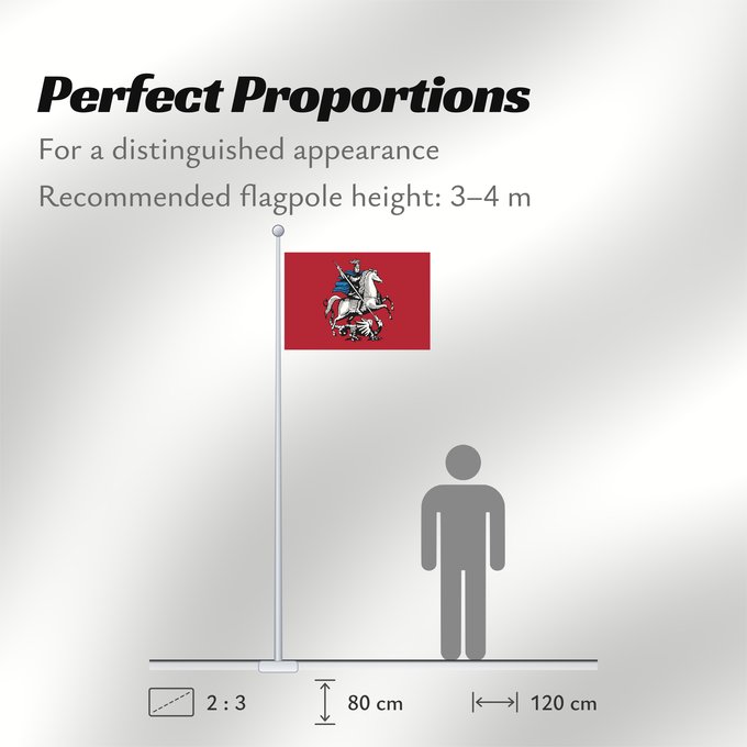 Flag Proportions: Moscow, Russia Moscow Moscú o Moscova Mosca Moskvo Флаг Москвы