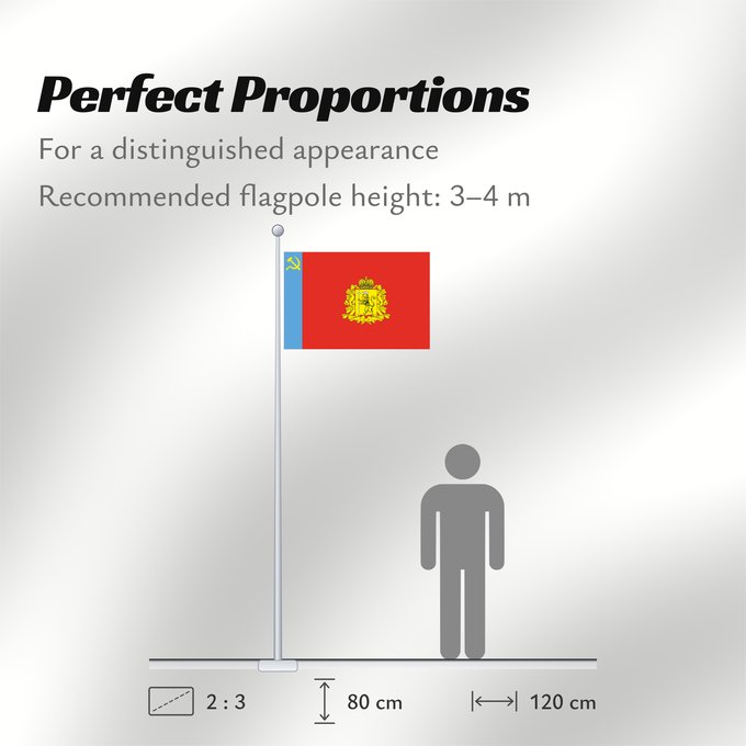 Flag Proportions: Vladimir Oblast	L Oblast de Vladimir	Óblast de Vladímir	Oblast Wladimir	Oblast 'di Vladimir	Vladimirin alueen	Флаг Владимирской области