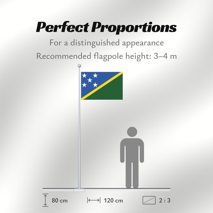 Flag Proportions: Solomon Islands îles Salomon Islas Salomón Salomonen Isole Salomone Salomonseilanden Ynysoedd Solomon Oileán Sholamón Brattagh ny h-Ellanyn Holomon Ynysow Salamon The Solomon Islands Salomonovih otokih