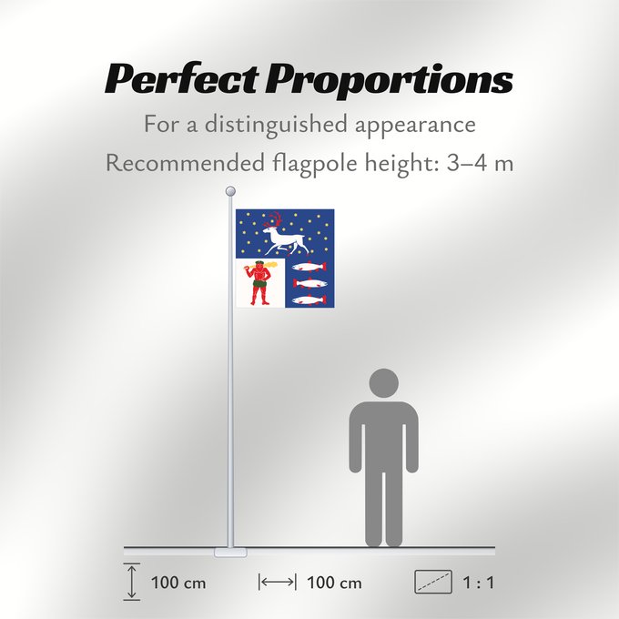 Flag Proportions: Västerbottens län vapenflagga Västerbotten County in Sweden Västerbotten Västerbottens läns vapenflagga