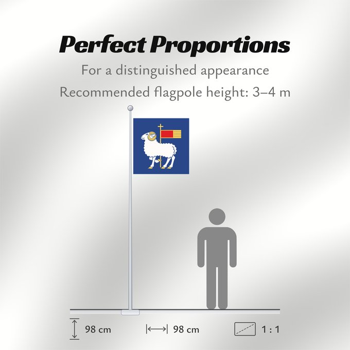 Flag Proportions: Gotlands län vapenflagga Gotland County in Sweden Gotland Gotlands läns vapenflagga