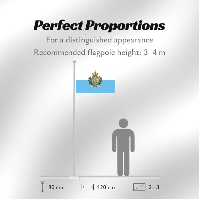Flag Proportions: San Marino  civil	San Marino	Saint-Marin