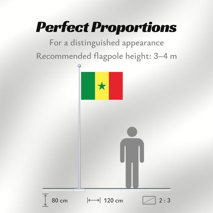 Flag Proportions: Senegal Sénégal Senegalo پرچم سنگال Senegala
