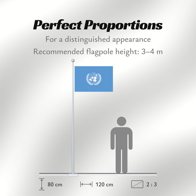 Flag Proportions: United Nations	United Nations, UN	Nations unies	Naciones Unidas	Vereinten Nationen	Nazioni Unite, ONU	Verenigde Naties	Das nações unidas	Organizacji Narodów Zjednoczonych  ONZ	علم الأمم المتحدة	Сцяг Арганізацыі Аб яднаных Нацый	Сьцяг Арганізацыі Аб яднаны