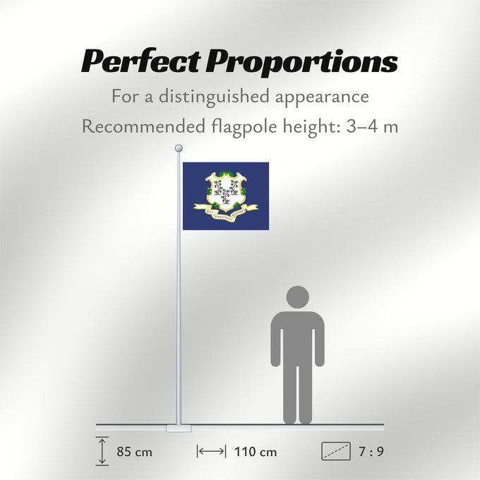 Flag Proportions: Connecticut ᎧᏁᏓᎦᏗ ᎦᏓᏘ Ka hae Konekikuka Connecticutae Kanédiki hahoodzo bidah naatʼaʼí Флаг Коннектикута Američke savezne države Konektikat