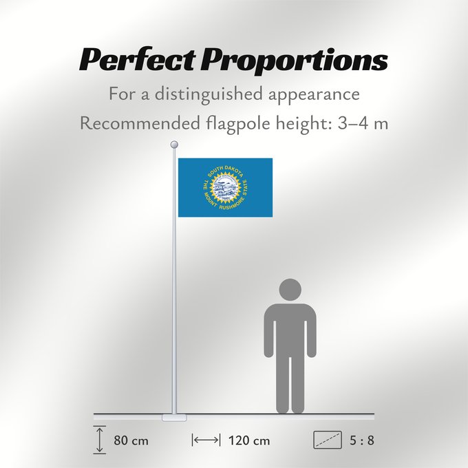 Flag Proportions: South Dakota	Dakota du Sud	Dakota del Sur	Dakota del Sud	ᏧᎦᎾᏮ ᏓᎧᏓ ᎦᏓᏘ	Ka hae Kakoka Hema	Dacota Meridionalis	Shádiʼááhjí Dikóodah Hahoodzo bidah naatʼaʼí	Флаг Южной Дакоты	Američke savezne države Južne Dakote	Прапор Південної Дакоти