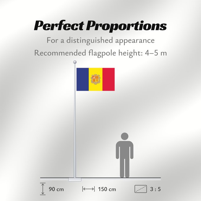 Flag Proportions: Andorra civil Andorra - civil version Andorre Andorra