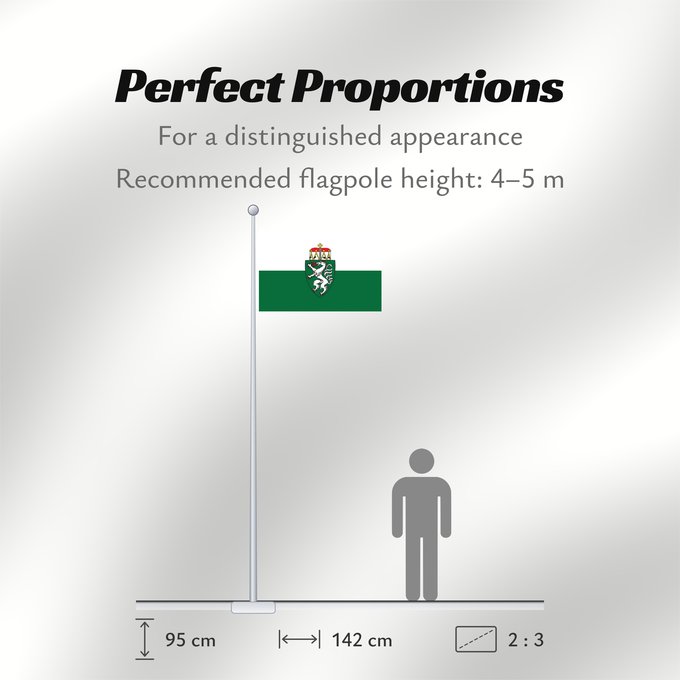Flag Proportions: Styria White-green. Colours of the state of Styria Styrie Estiria Weiß-grün. Landesfarben der Steiermark Stiria