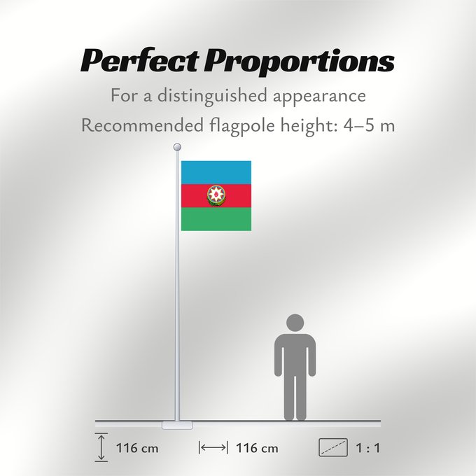 Flag Proportions: Standard of the President of Azerbaijan