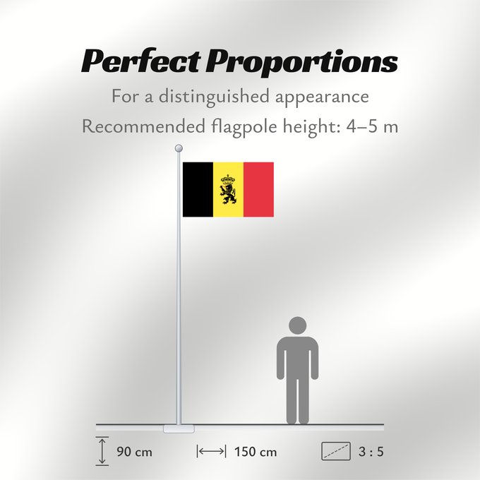 Flag Proportions: Belgium civil Belgium Belgique Bélgica Belgien Belgio