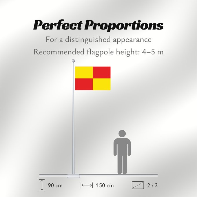 Flag Proportions: Kortessem Belgian municipality Kortessem Gemeente Kortessem