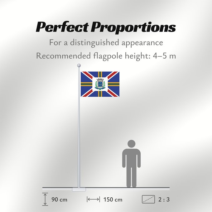 Flag Proportions: Governador Valadares Gouverneur Valadares Gobernador Valadares Governatore Valadares Município de Governador Valadares no Estado de Minas Gerais