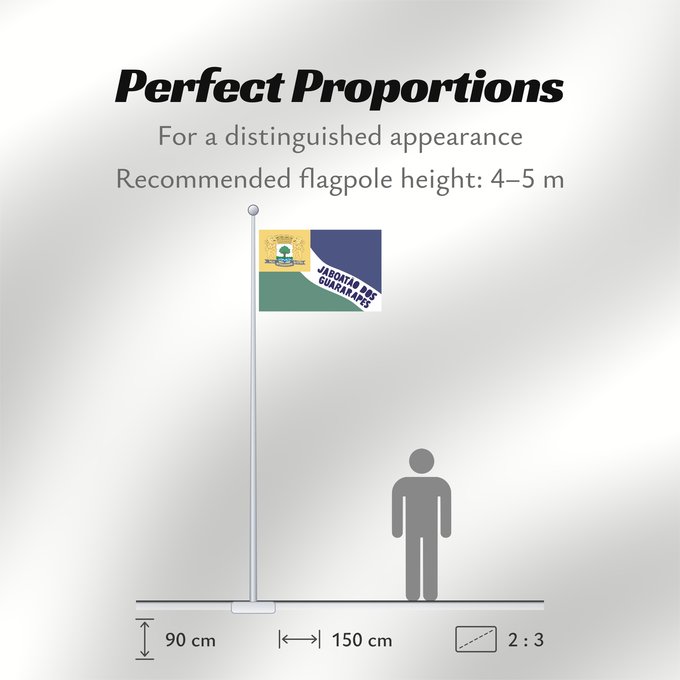 Flag Proportions: JaboataodosGuararapes Pernambuco Brasil Jaboatão dos Guararapes Município de Jaboatão dos Guararapes no Estado de Pernambuco