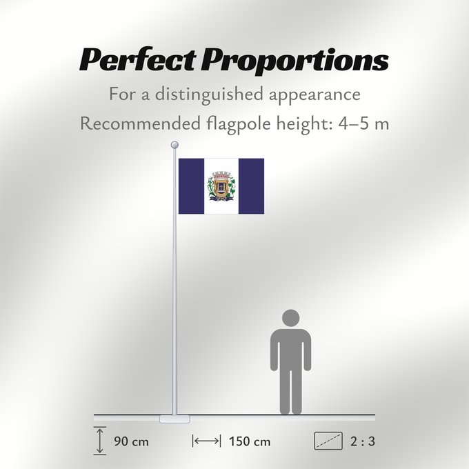 Flag Proportions: Leme SaoPaulo Brasil Leme Município de Leme no Estado de São Paulo