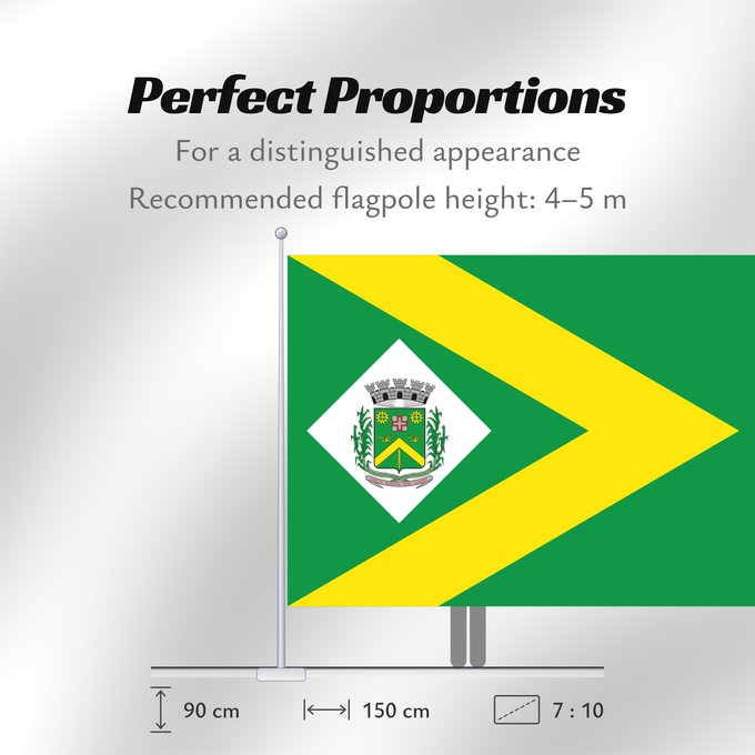 Flag Proportions: SantaBarbaradOeste SaoPaulo Brasil Santa Bárbara d'Oeste Município de Santa Bárbara d Oeste no Estado de São Paulo