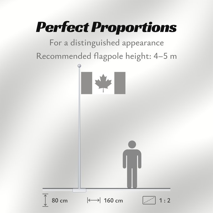Flag Proportions: CanadaFlagBW	National Flag of Canada