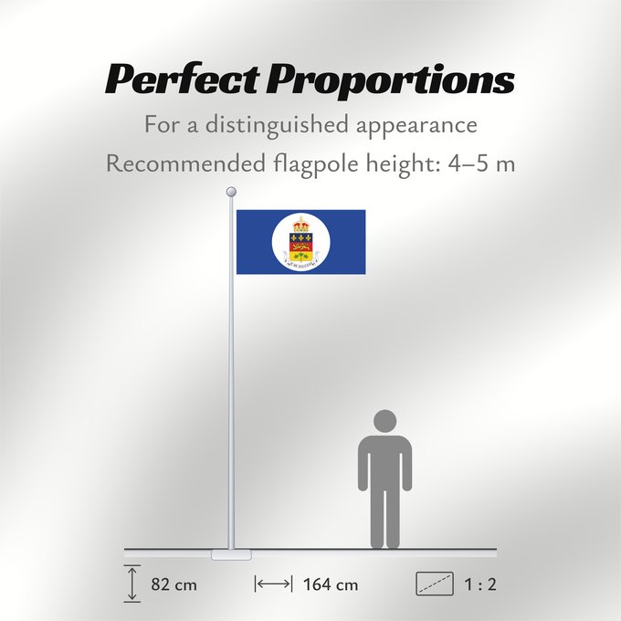 Flag Proportions: Lieutenant-Governor of Quebec Lieutenant-gouverneur du Québec Teniente Gobernador de Quebec Lieutenantgouverneur von Quebec Luogotenente Governatore del Quebec