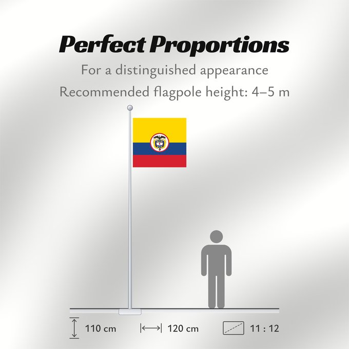Flag Proportions: Military flag of Colombia	That is used by the Army of Colombia	Guerra del Ejército de Colombia para las tropas de a pie	Militare della Colombia