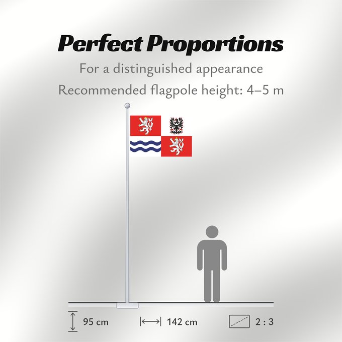 Flag Proportions: Central Bohemian Region Région de Bohême centrale Región de Bohemia Central Mittelböhmische Region
