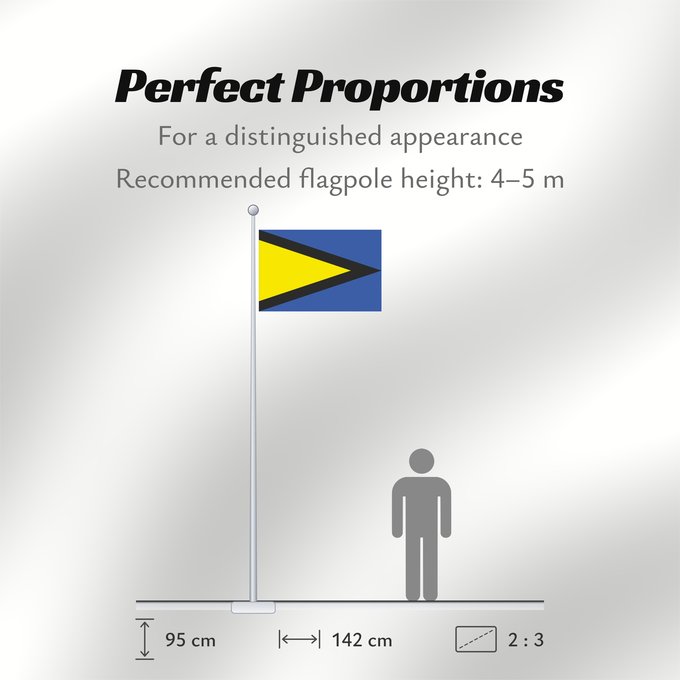 Flag Proportions: Boranovice Bořanovice village in Czechia