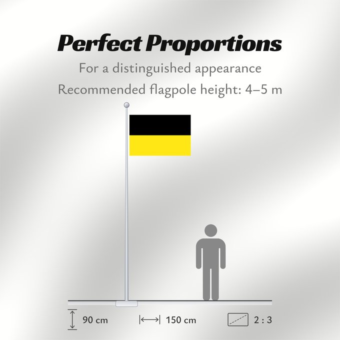 Flag Proportions: Czech Silesia Silesia tchèque Silesia checa Tschechisch-Schlesien Slesia ceca