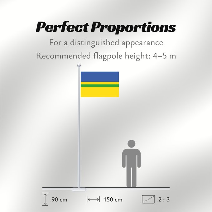 Flag Proportions: Destnice Deštnice village in Czechia