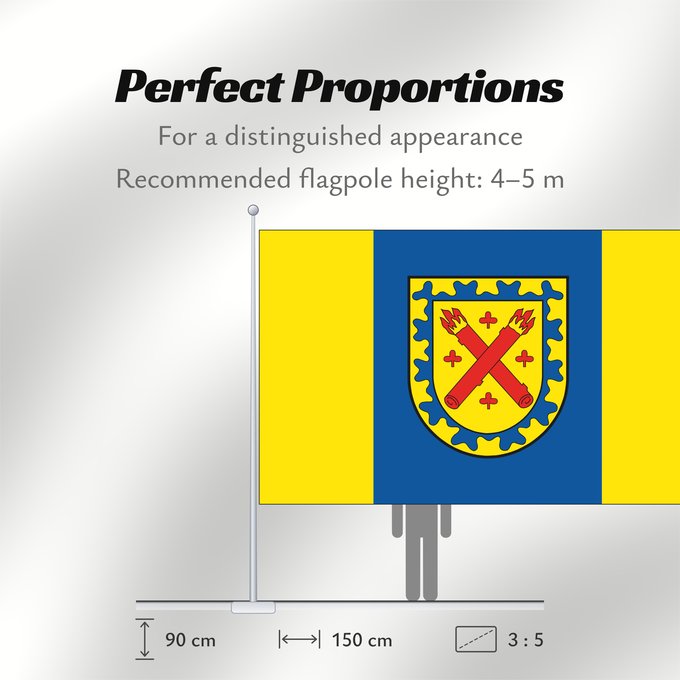 Flag Proportions: Demen German municipality of Demen Commune allemande de Demen Gemeinde Demen