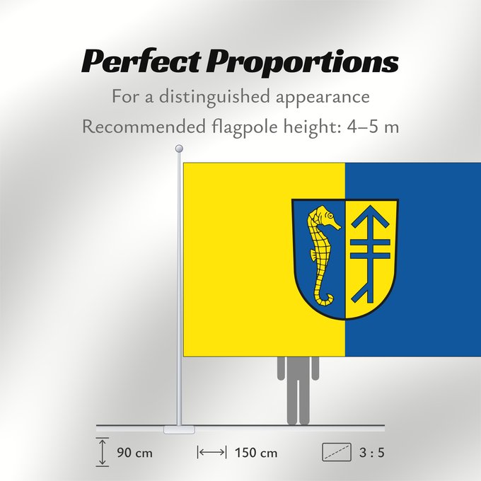 Flag Proportions: Hiddensee	German municipality of Hiddensee	Commune allemande de Hiddensee	Gemeinde Hiddensee