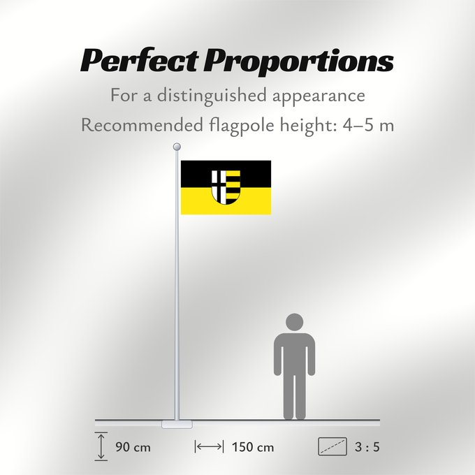 Flag Proportions: Korschenbroich	Beschreibung der Flagge  Gelb und schwarz im Verhältnis 1 1 längsgestreift