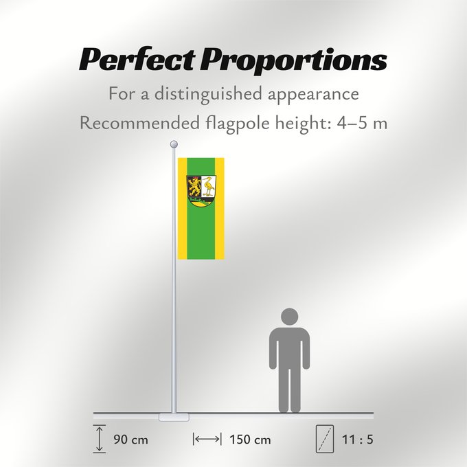 Flag Proportions: Landkreis Greiz German district Greiz Arrondissement de Greiz Distrito de Greiz Distretto di Greiz