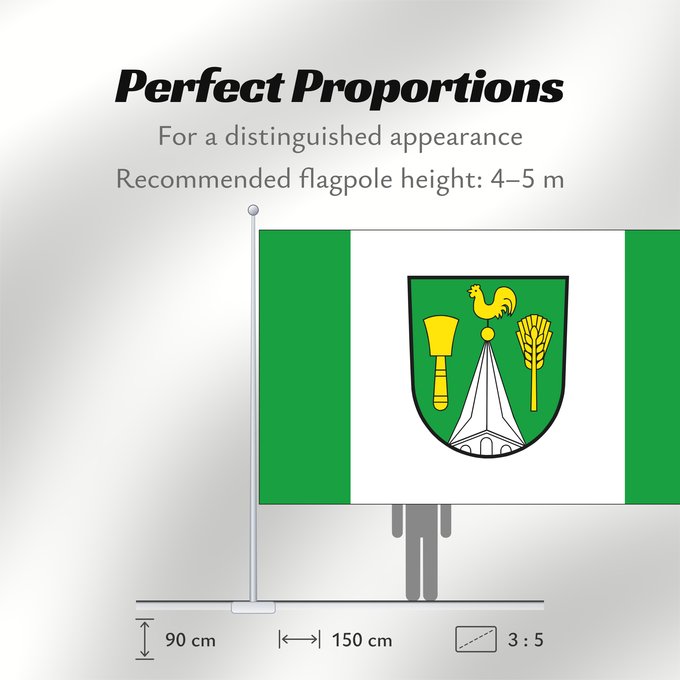 Flag Proportions: Wusterhusen German municipality of Wusterhusen Commune allemande de Wusterhusen Gemeinde Wusterhusen