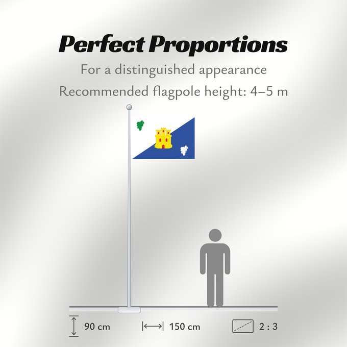 Flag Proportions: Acered Acered-Zaragoza-Spain Acered-Zaragoza