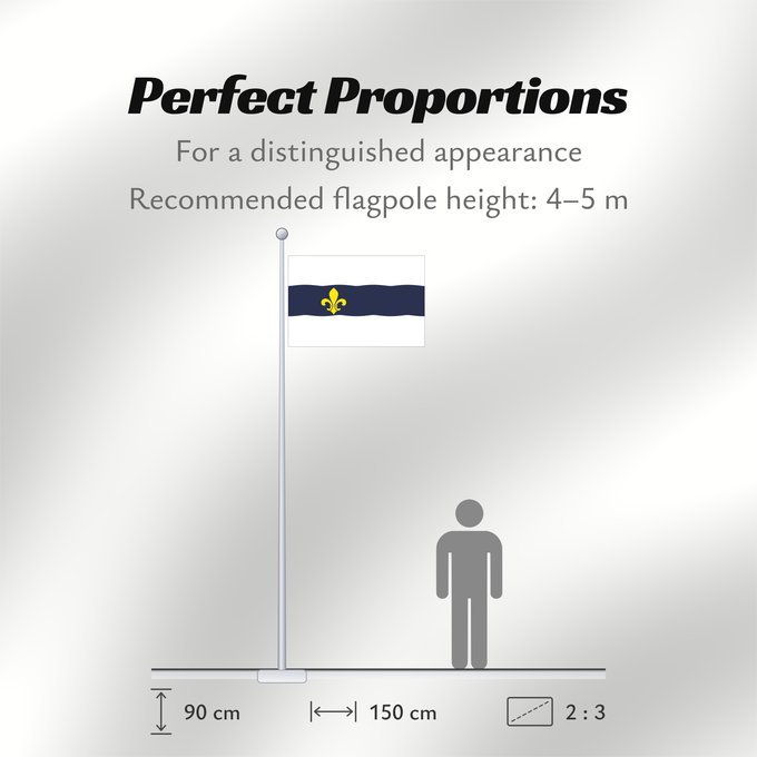 Flag Proportions: Aguaviva	Aguaviva  Teruel  La bandera tendrá la proporción 2/3, y estará formada por 3 franjas horizontales de igual anchura