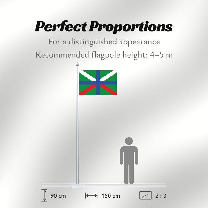 Flag Proportions: Alicún Alicún Almería - Spain Municipio de Alicún Almería - España Según la descripción Descripción Paño de proporciones 3/2 largo por ancho