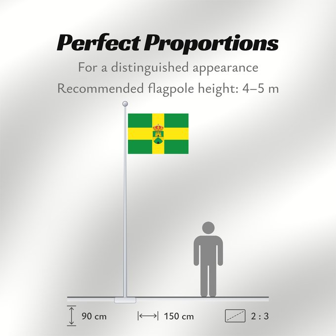 Flag Proportions: Oria Municipio de Oria en la Provincia de Almería España