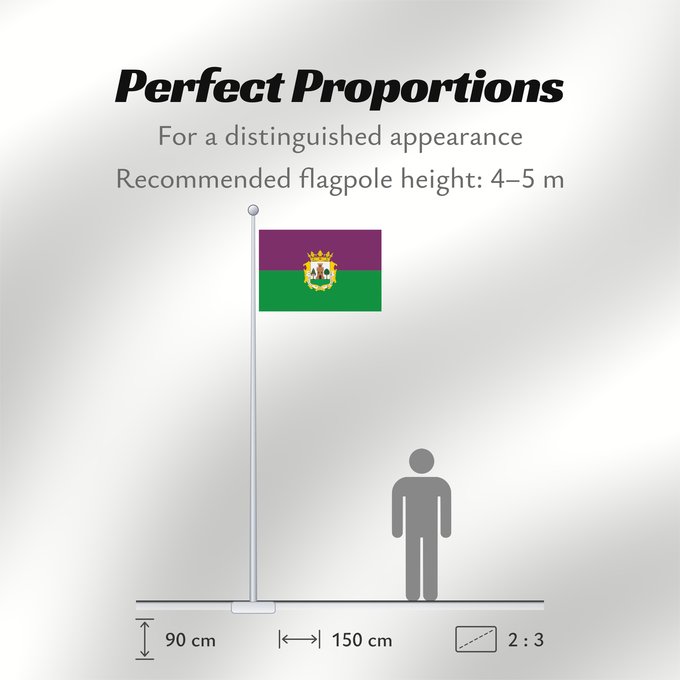 Flag Proportions: Plasencia	Municipio de Plasencia  Cáceres-España