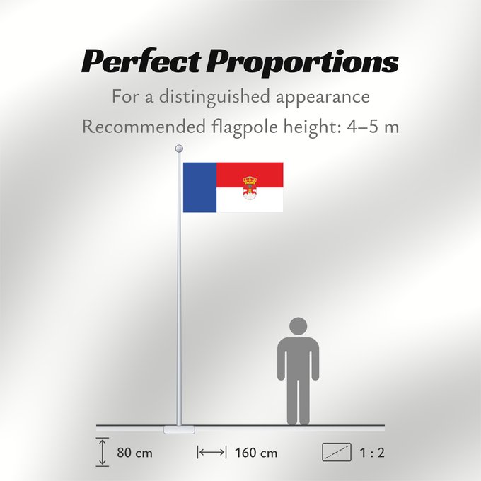 Flag Proportions: Sotalbo Municipal de Sotalbo Ávila «Bandera tercia al batiente doble