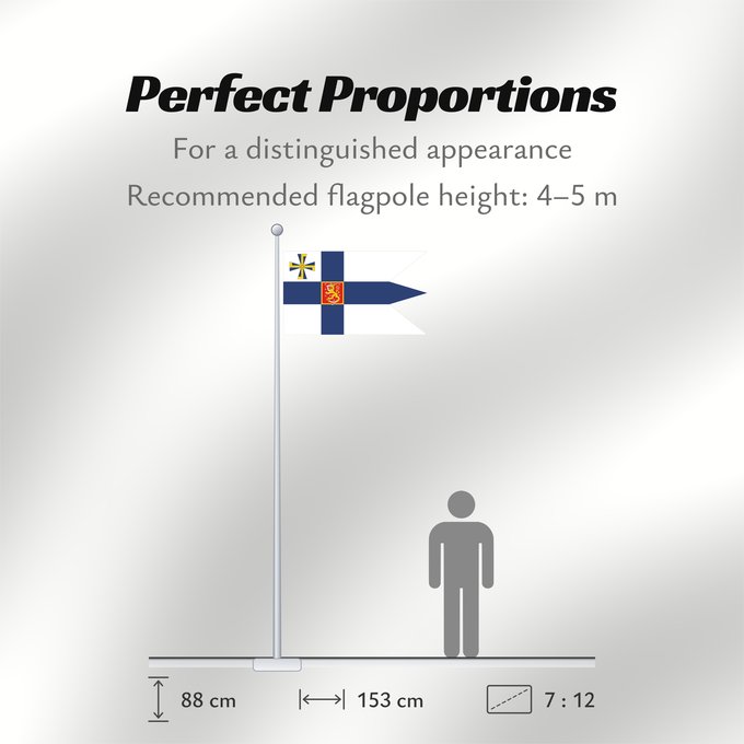 Flag Proportions: President of Finland 1920–1944 and 1946–1978 Presidential Standard of Finland 1920-1944 1946-1978 Étendard présidentiel de Finlande (1920–1944 et 1946–1978) Estandarte presidencial de Finlandia (1920–1944 y 1946–1978) Präsidentenstandarte Finnlands (192