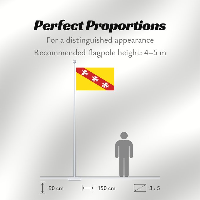 Flag Proportions: Lorraine	Region Lorraine in France	Région Lorraine en France	Lorena 	Lorena