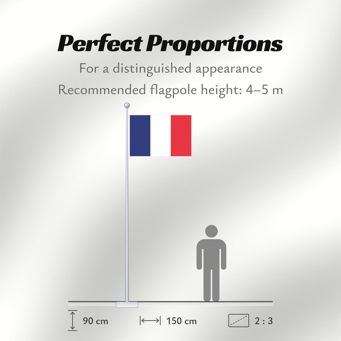 Flag Proportions: Réunion La Réunion le drapeau français