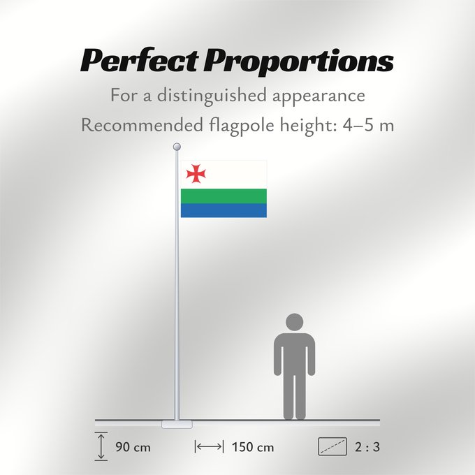 Flag Proportions: Akhalkalaki Municipality Municipalité d'Akhalkalaki Municipalidad de Ajalkalaki Gemeinde Achalkalaki Comune di Akhalkalaki ახალქალაქის მუნიციპალიტეტის დროშა