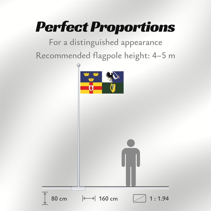 Flag Proportions: Four Provinces Four Provinces Flag Drapeau des Quatre Provinces Bandera de las Cuatro Provincias Vierprovinzenflagge Bandiera delle Quattro Province Provinces of Ireland