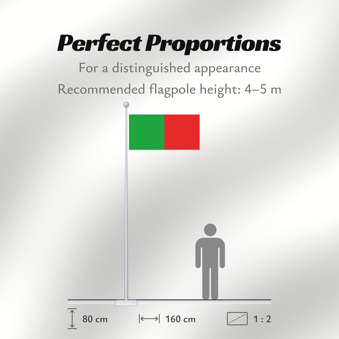 Flag Proportions: County Mayo Comté de Mayo Condado de Mayo Contea di Mayo