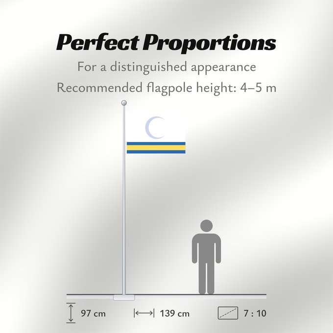 Flag Proportions: Proposed flag of Iraq  Coalition Provisional Authority	A proposal for the a future iraqi flag by the Coalition Provisional Authority from 2004, rejected after widespread criticism